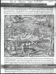 Andre Thevetによる「Cosmographie universelle」からのクジラの接合、1575